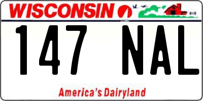 WI license plate 147NAL