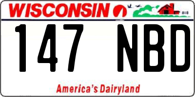 WI license plate 147NBD