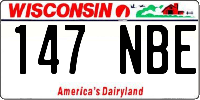 WI license plate 147NBE