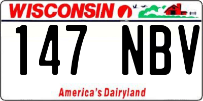 WI license plate 147NBV