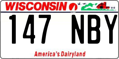 WI license plate 147NBY