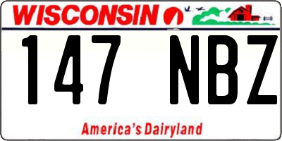 WI license plate 147NBZ
