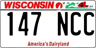WI license plate 147NCC