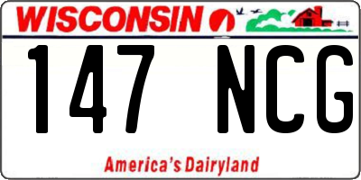 WI license plate 147NCG