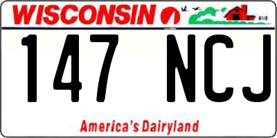 WI license plate 147NCJ