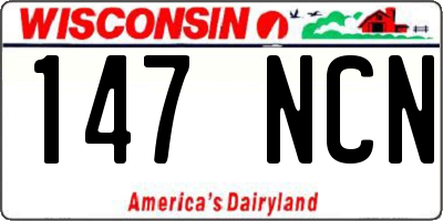 WI license plate 147NCN