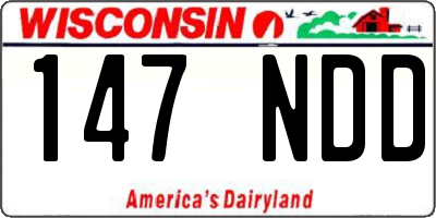 WI license plate 147NDD