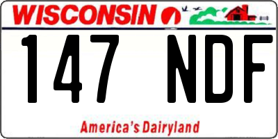 WI license plate 147NDF