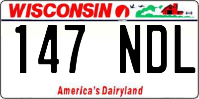 WI license plate 147NDL