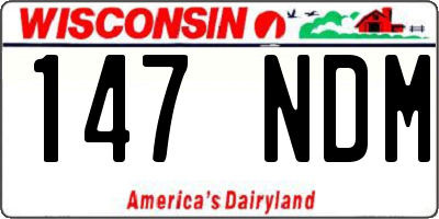 WI license plate 147NDM