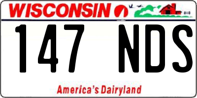 WI license plate 147NDS