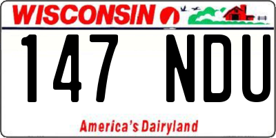 WI license plate 147NDU