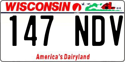 WI license plate 147NDV