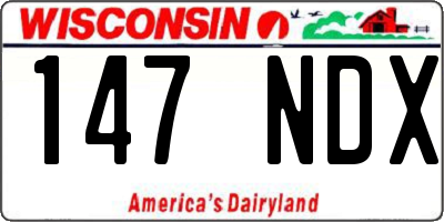 WI license plate 147NDX