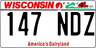 WI license plate 147NDZ