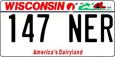 WI license plate 147NER