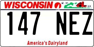 WI license plate 147NEZ