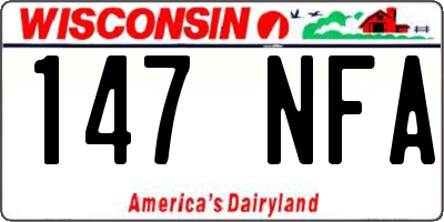 WI license plate 147NFA