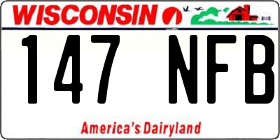 WI license plate 147NFB