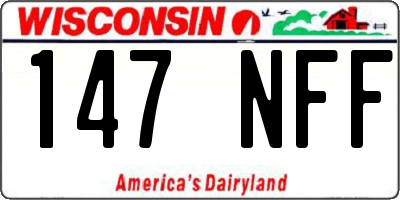 WI license plate 147NFF