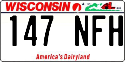 WI license plate 147NFH