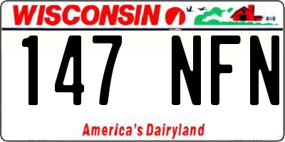WI license plate 147NFN