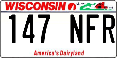 WI license plate 147NFR