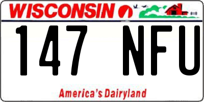 WI license plate 147NFU