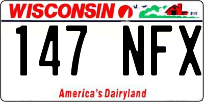 WI license plate 147NFX