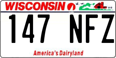 WI license plate 147NFZ