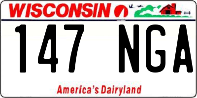WI license plate 147NGA