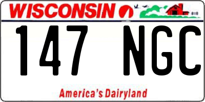 WI license plate 147NGC