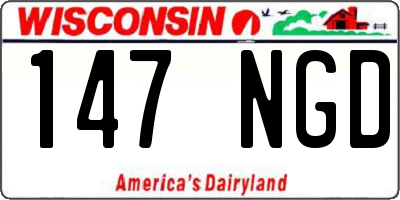 WI license plate 147NGD