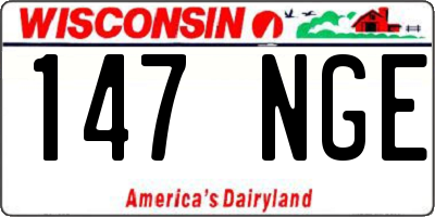 WI license plate 147NGE