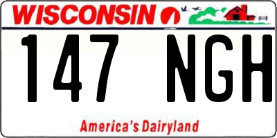 WI license plate 147NGH