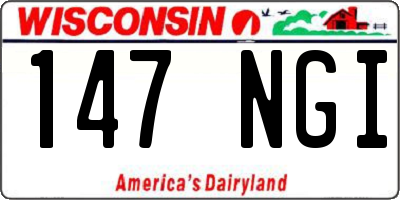 WI license plate 147NGI