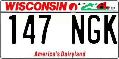 WI license plate 147NGK