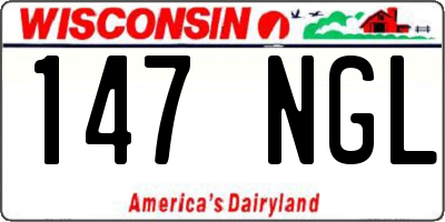 WI license plate 147NGL