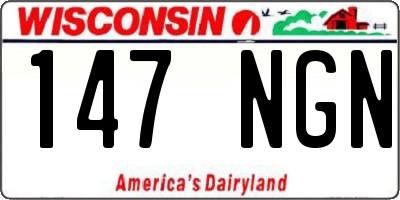 WI license plate 147NGN