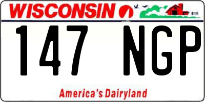 WI license plate 147NGP