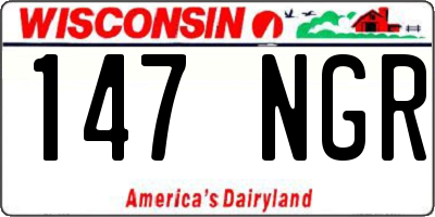 WI license plate 147NGR