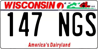 WI license plate 147NGS