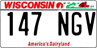 WI license plate 147NGV
