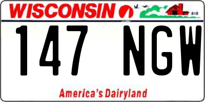 WI license plate 147NGW