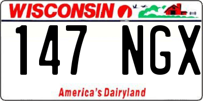 WI license plate 147NGX