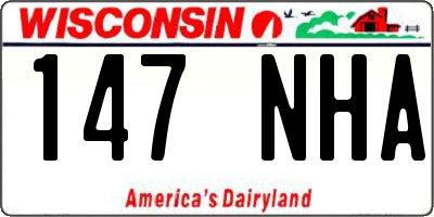 WI license plate 147NHA