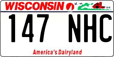 WI license plate 147NHC
