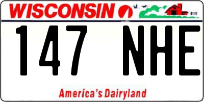 WI license plate 147NHE