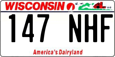 WI license plate 147NHF