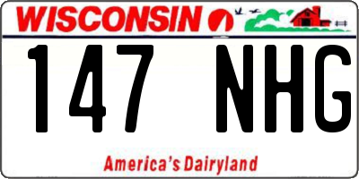 WI license plate 147NHG